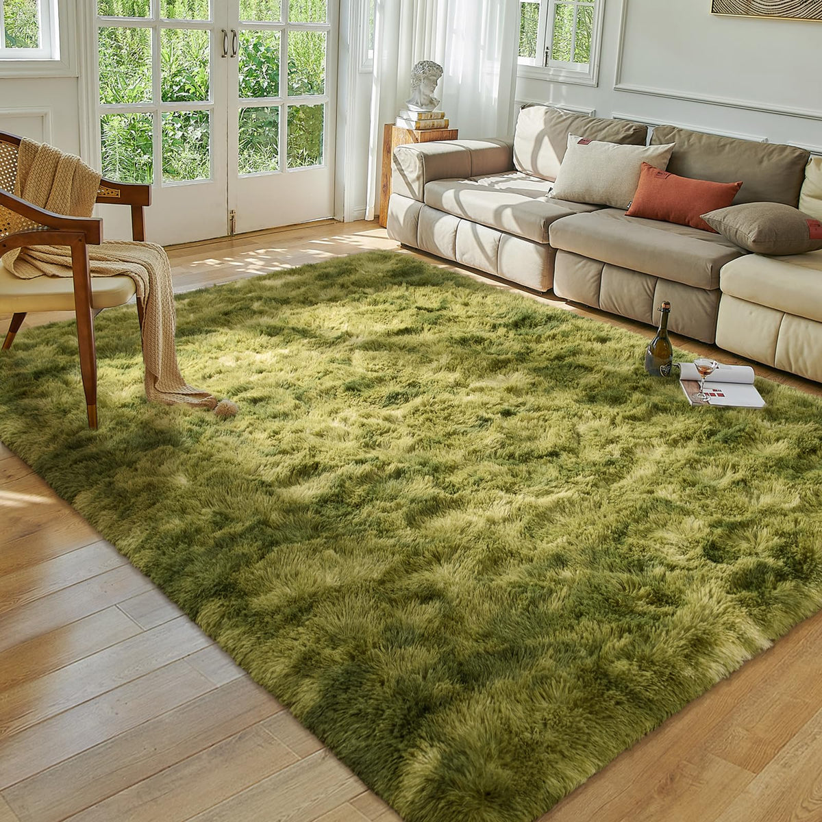 Softlife Dark Purple Area Rug for Bedroom, Fluffy Shag Plush 3x5 Rugs for Living Room Girls, Shaggy Throw Soft Fuzzy Small Kids Carpet for Dorm Bedside Ultra Cozy Non-Slip Indoor Decor