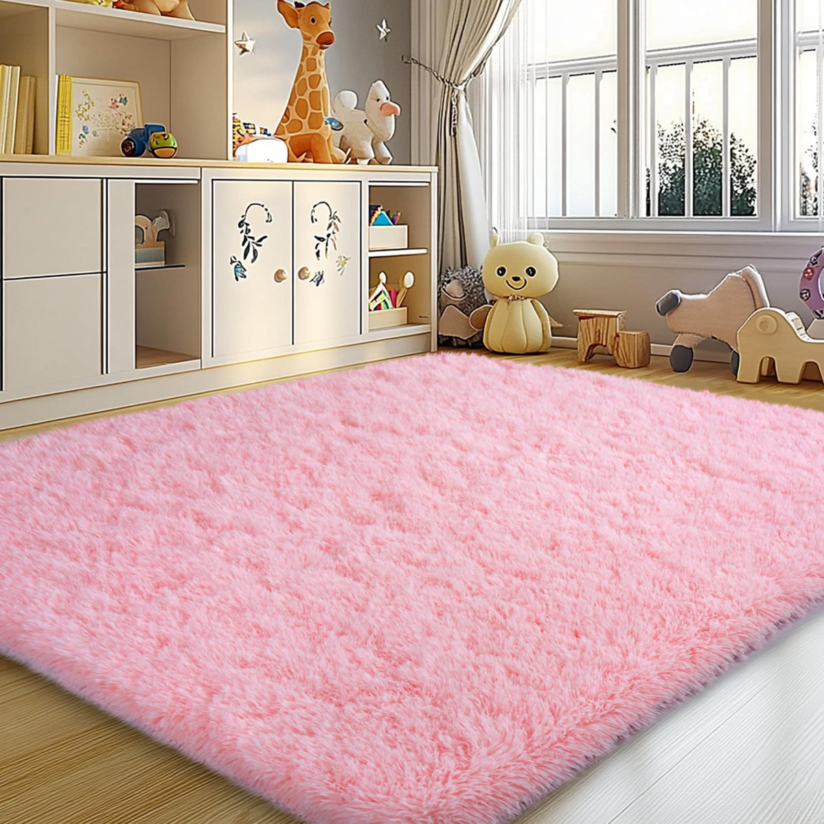 Mugorn Small Soft Shag Rugs for Bedroom, 4x6 Fluffy Area Rugs for Living Room