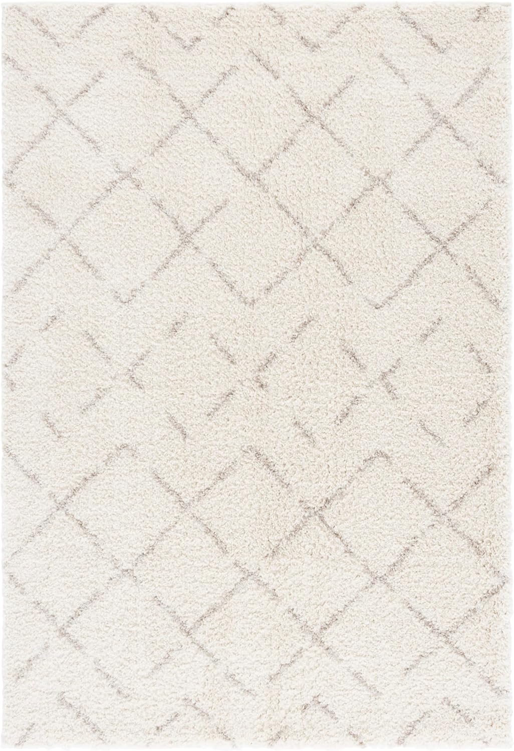 SAFAVIEH Arizona Shag Rug 5'1"x7'6", Soft Plush Ivory & Beige ASG743A
