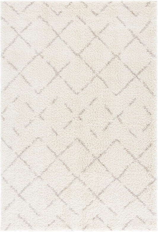 SAFAVIEH Arizona Shag Rug 5'1"x7'6", Soft Plush Ivory & Beige ASG743A