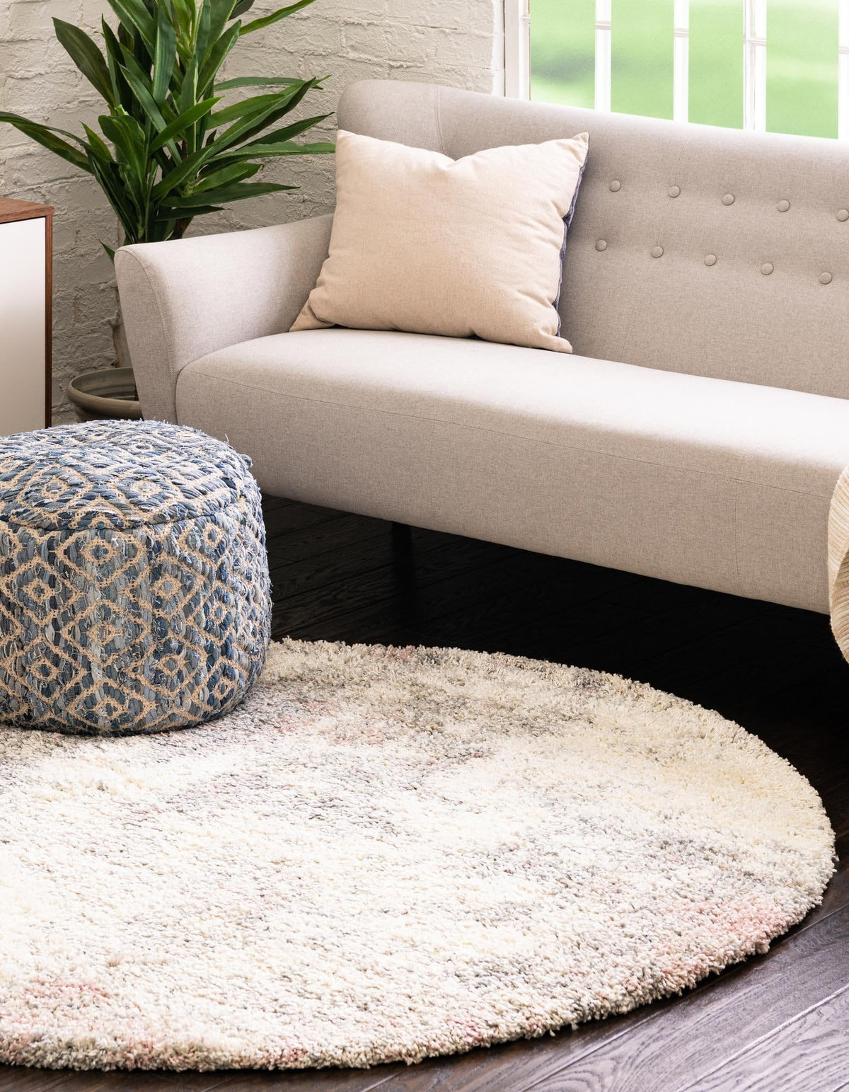 Rugs.com - Soft Touch Shag Rug – 7' 1 x 10' Khaki Shag Rug – Plush Easy-Clean Area Rug, Ideal for Bedrooms, Living Rooms, and Offices