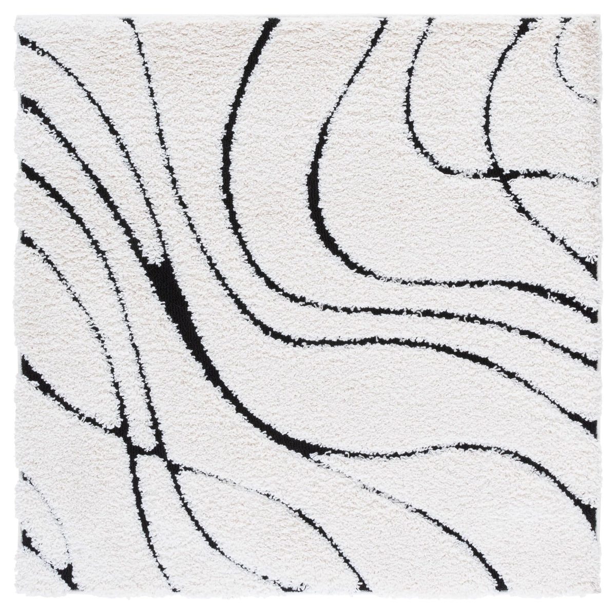 SAFAVIEH Florida Shag Rug 6'x9', Soft Plush Modern Cream & Beige SG471-1113