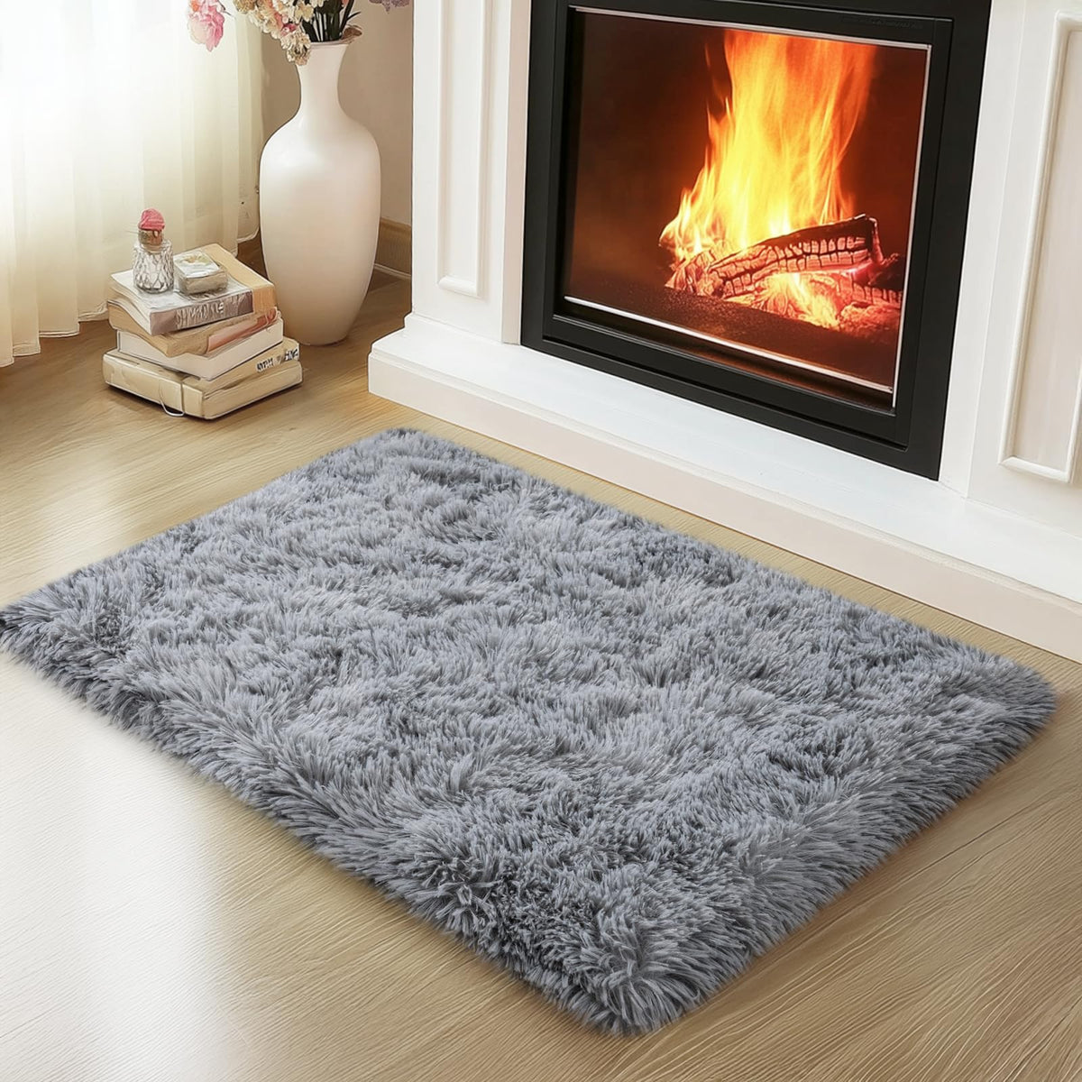Mugorn Small Soft Shag Rugs for Bedroom, 4x6 Fluffy Area Rugs for Living Room
