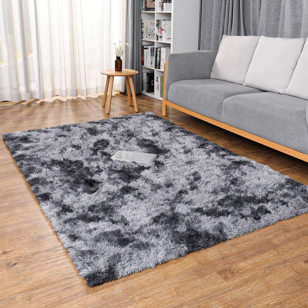 Ophanie 8x10 Area Rugs for Living Room, Washable Non-Slip Fluffy Soft Large Shag Bedroom Carpet, Ivory Big Indoor Nursery Rug, Carpets for Boy and Girls Room Dorm Decor with Over 99 pcs Pile fibers