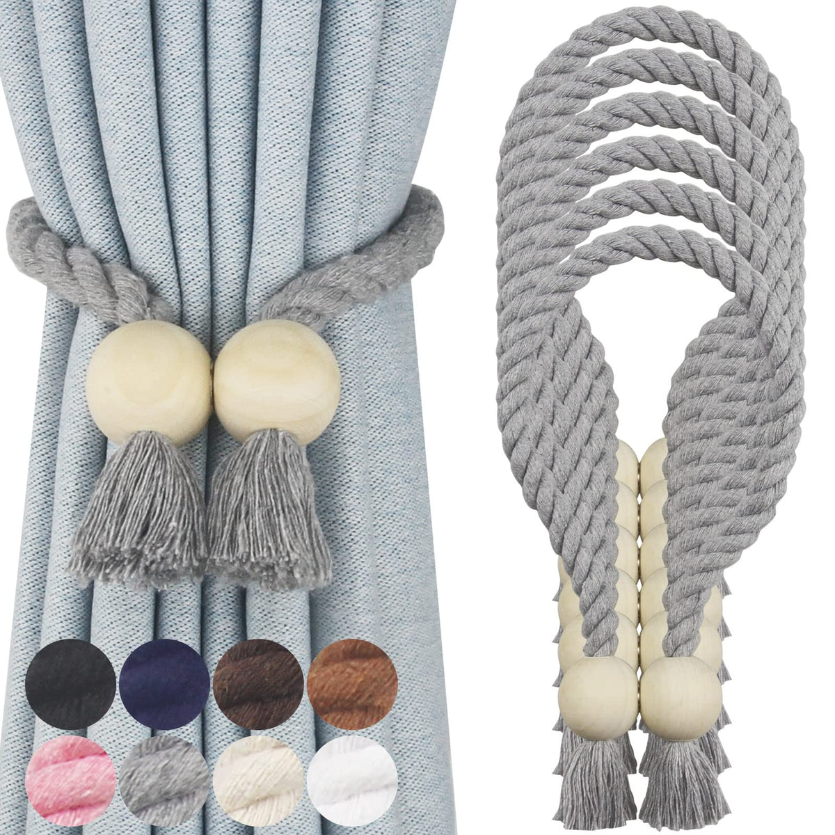 Magnetic Curtain Tiebacks Decorative Tie Back Drapes Holdbacks Nieffeiy