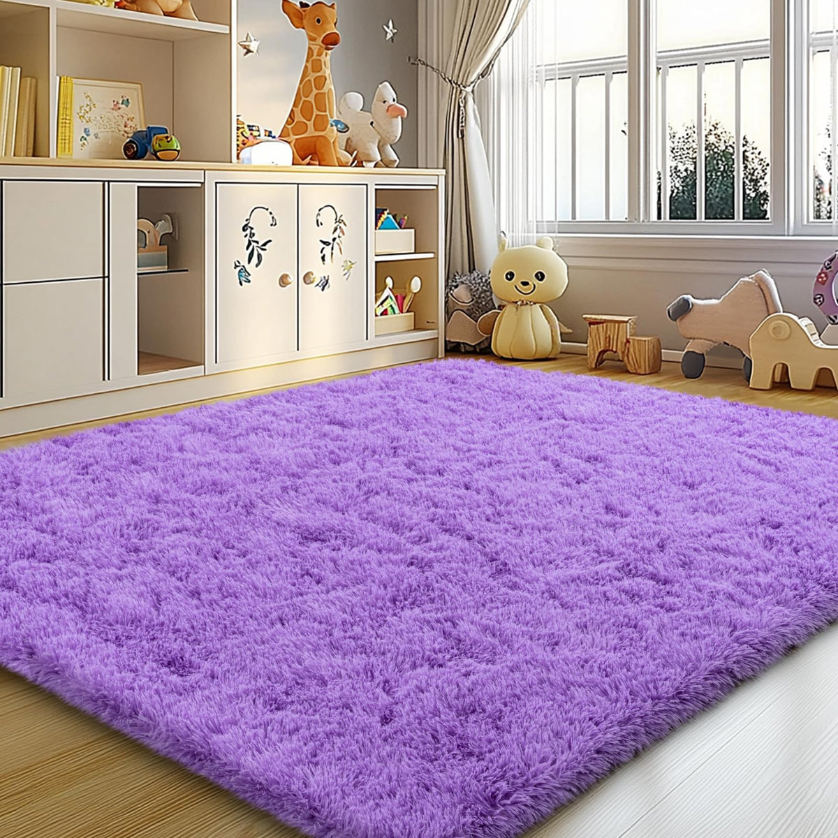 Mugorn Small Soft Shag Rugs for Bedroom, 4x6 Fluffy Area Rugs for Living Room