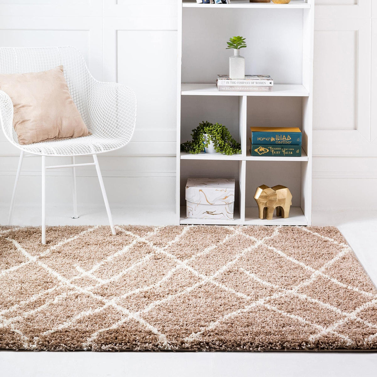 Rugs.com - Soft Touch Shag Rug – 6' 1 x 9' Sage Green Plush Shag Rug – Ultra Soft High Pile Area Rug for Bedroom, Living Room, and Home Office