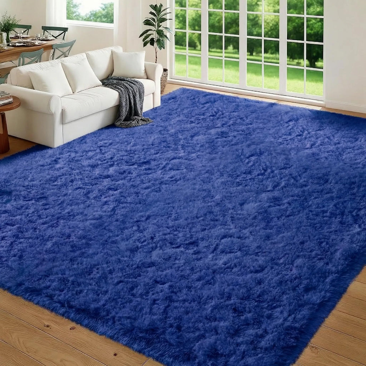 Orange 8x10 Area Rugs for Living Room Bedroom, Soft Plush Fluffy Large Rug