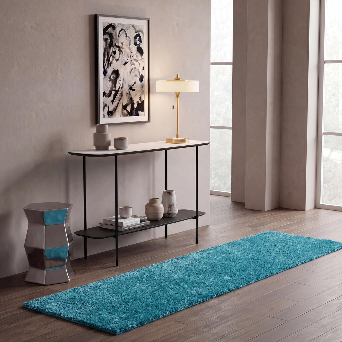 SAFAVIEH August Shag Rug 8'x10', Soft Plush Modern Ivory AUG900C