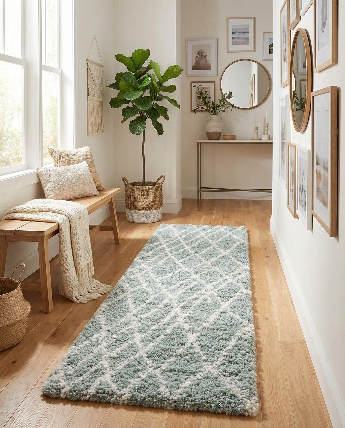 Rugs.com - Soft Touch Shag Rug – 6' 1 x 9' Sage Green Plush Shag Rug – Ultra Soft High Pile Area Rug for Bedroom, Living Room, and Home Office