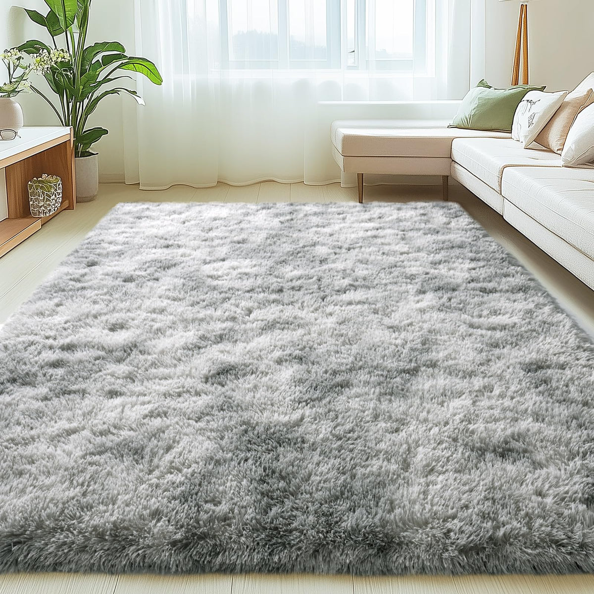 Mugorn 8x10 Area Rugs for Living Room, Large Fluffy Cream White Rugs