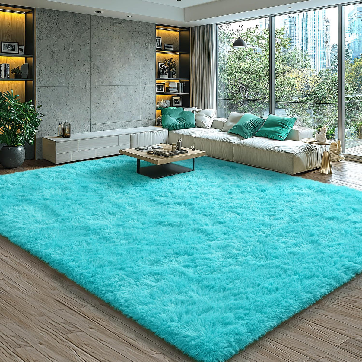 EVOIONOS Pink Round Rug for Bedroom, 4x4 Ft Fluffy Soft Circle Area Rugs for Living Room, Plush Shaggy Circular Carpet for Indoor Floor Bedside Girls Nursery, Machine-Washable Home Decor Aesthetic