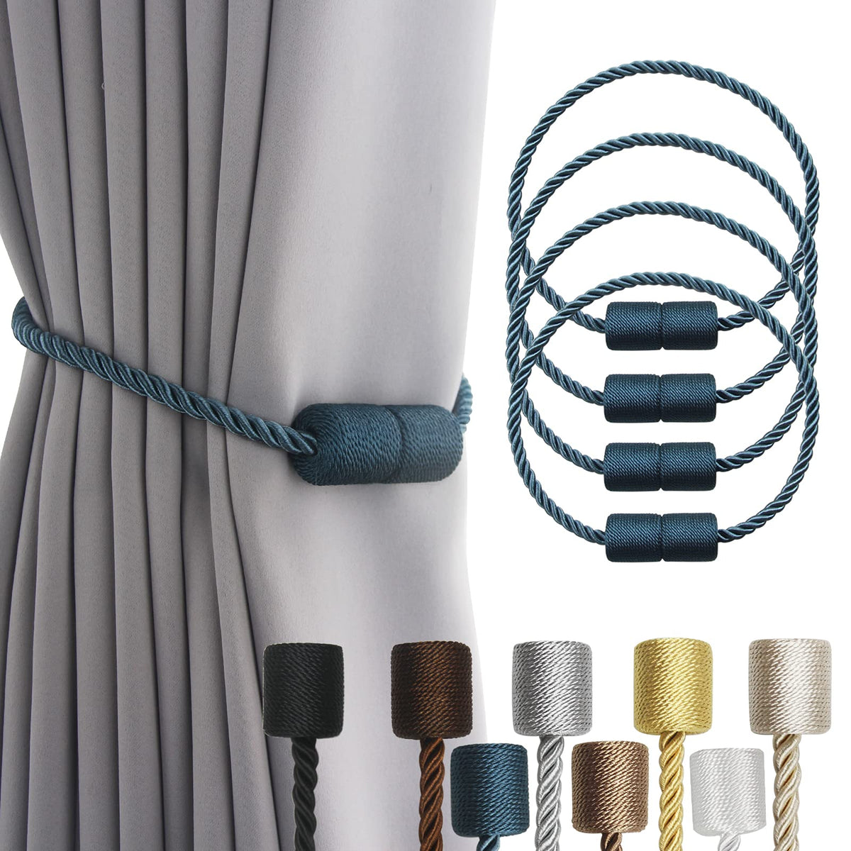 Magnetic Curtain Tiebacks Holdbacks Decorative Tie Backs for Windows Porlau