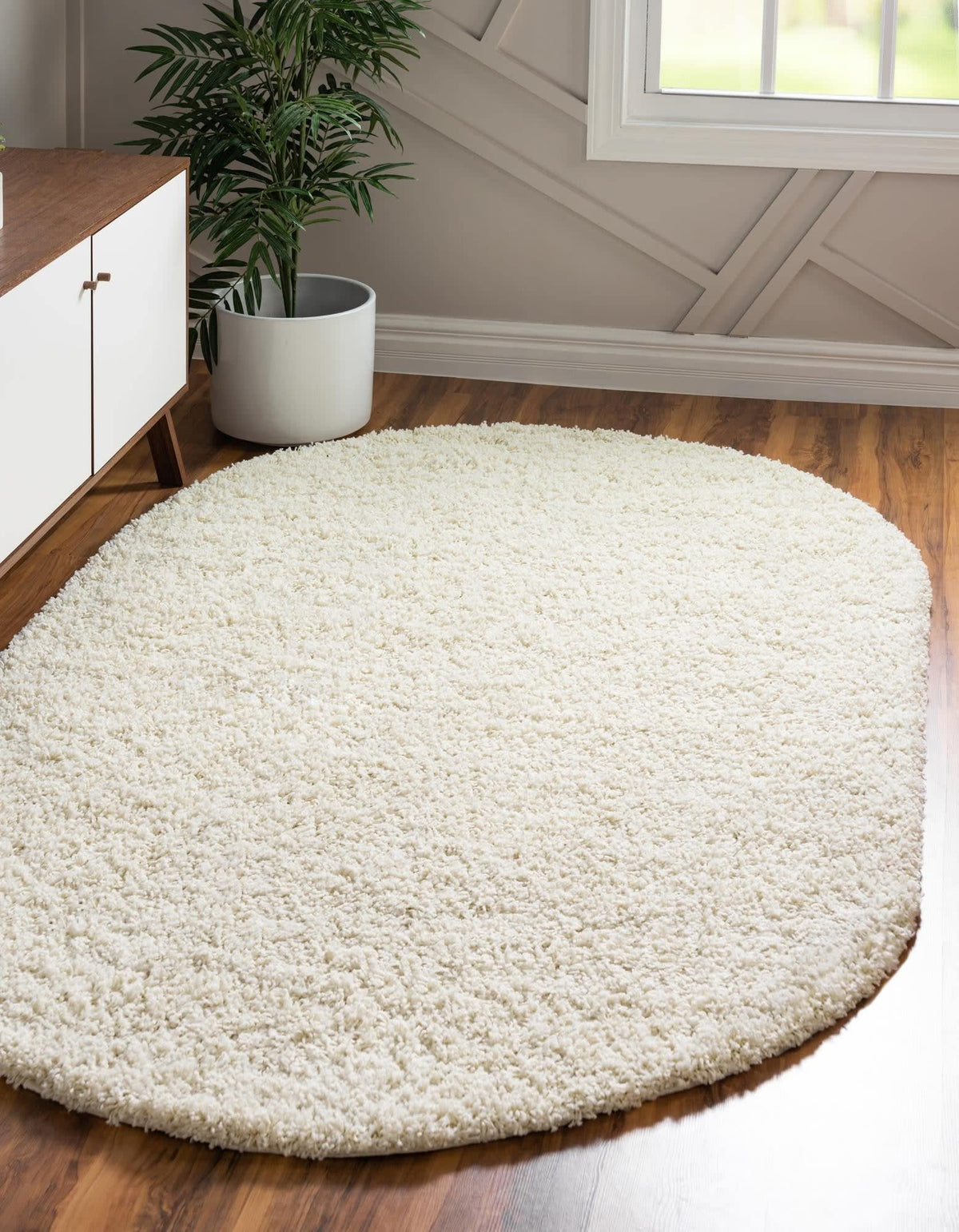 Unique Loom Solid Shag Collection Area Rug (8' x 10' Rectangle, Sandy Brown)