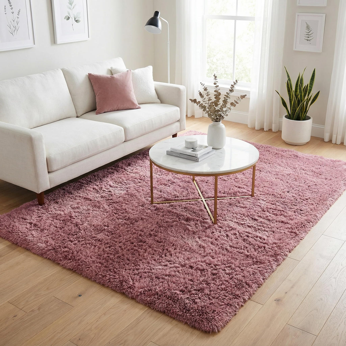 Merelax Soft Modern Indoor Large Shaggy Rug for Livingroom Bedroom Dorm Kids Room Home Decor, Non-Slip Plush Fluffy Furry Fur Area Rugs Comfy Nursery Accent Floor Carpet 9x12 Feet, Black