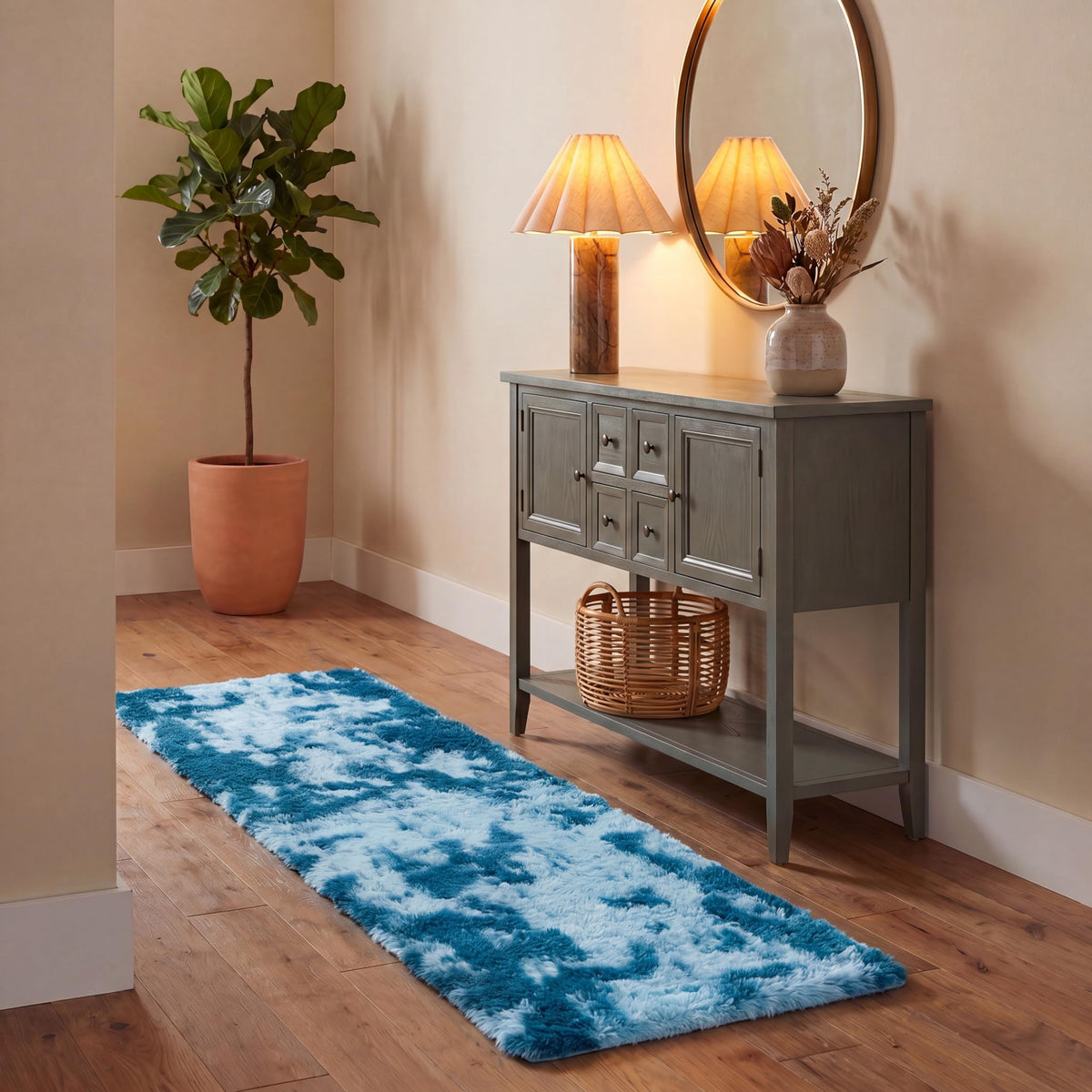 SAFAVIEH Rainbow Shag Collection Area Rug - 8' x 10', Light Beige, Slip Resistant, Non-Shedding & Easy Care, 1.6-inch Thick, Ideal for Living Room, Bedroom, Home Office, Dining Space (RBO100A-8)