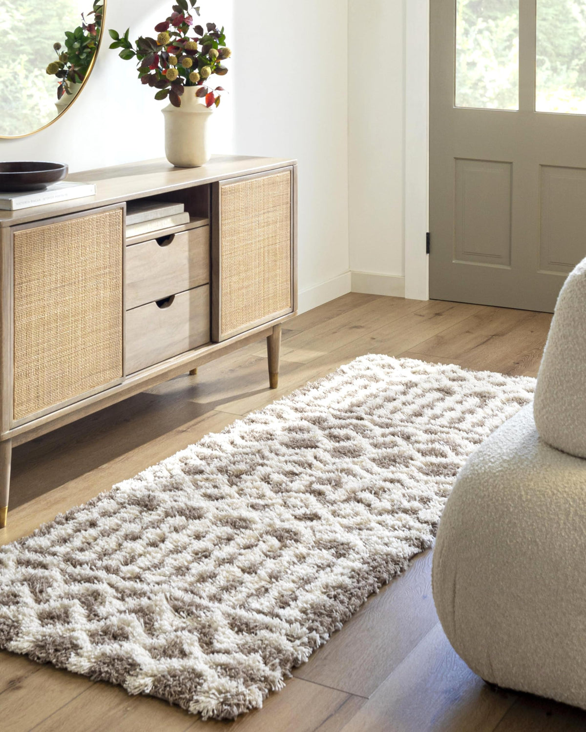 Livabliss Hapsburg Moroccan Shag Area Rug, 5'3" x 7'3", Beige