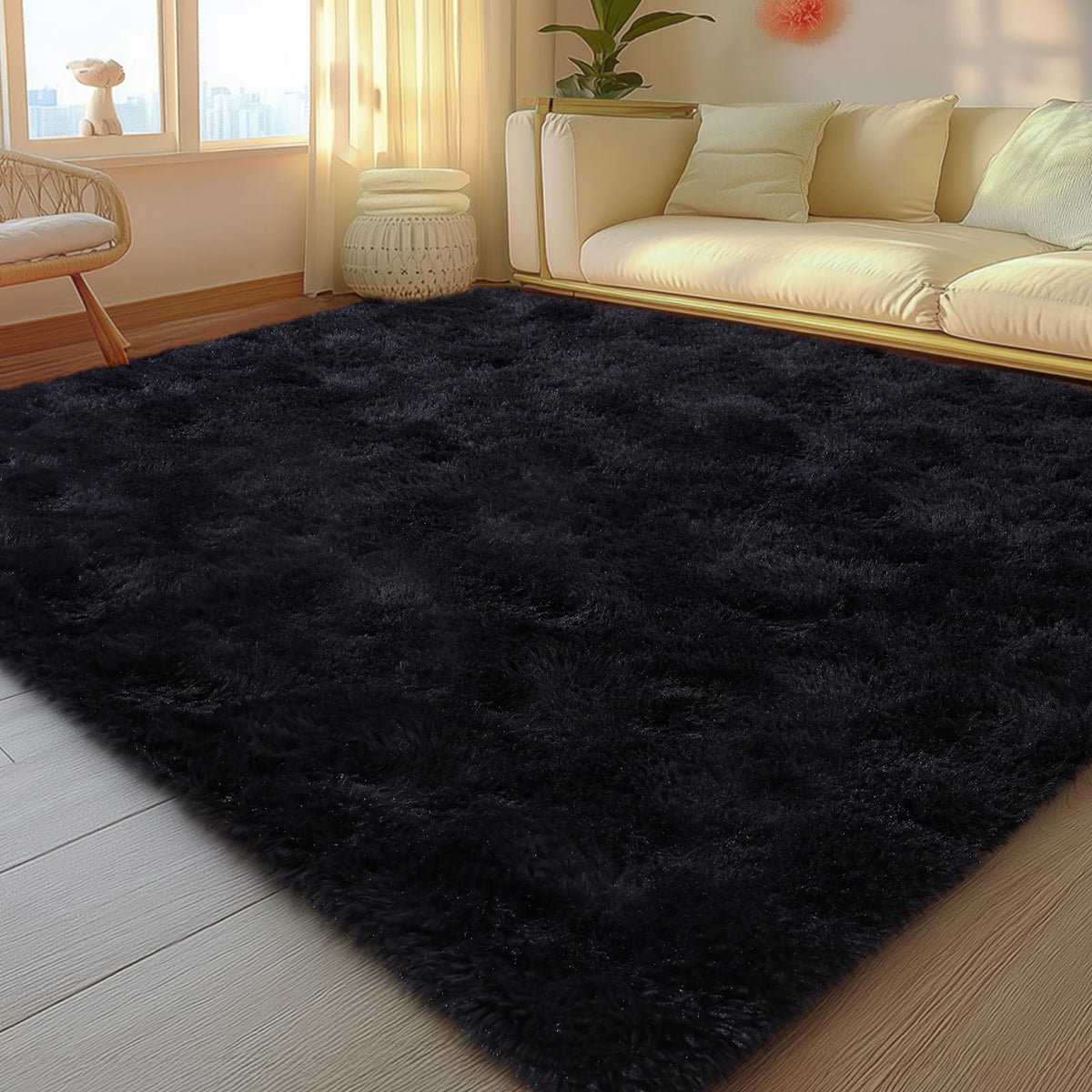 Mugorn 8x10 Area Rugs for Living Room, Large Fluffy Cream White Rugs
