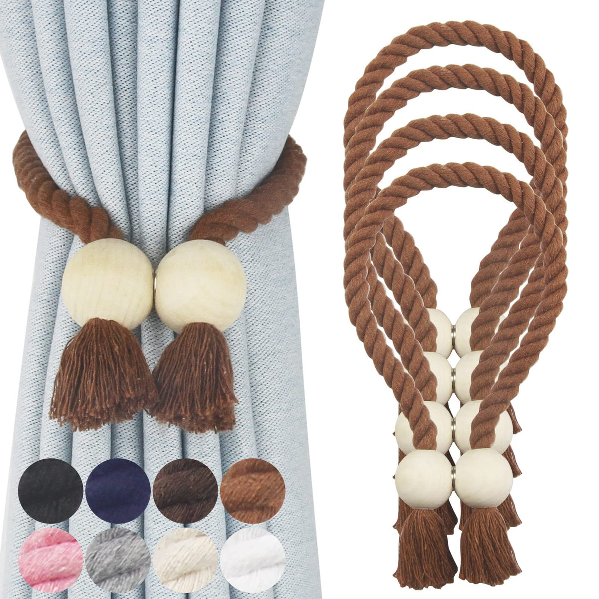Magnetic Curtain Tiebacks Decorative Tie Back Drapes Holdbacks Nieffeiy