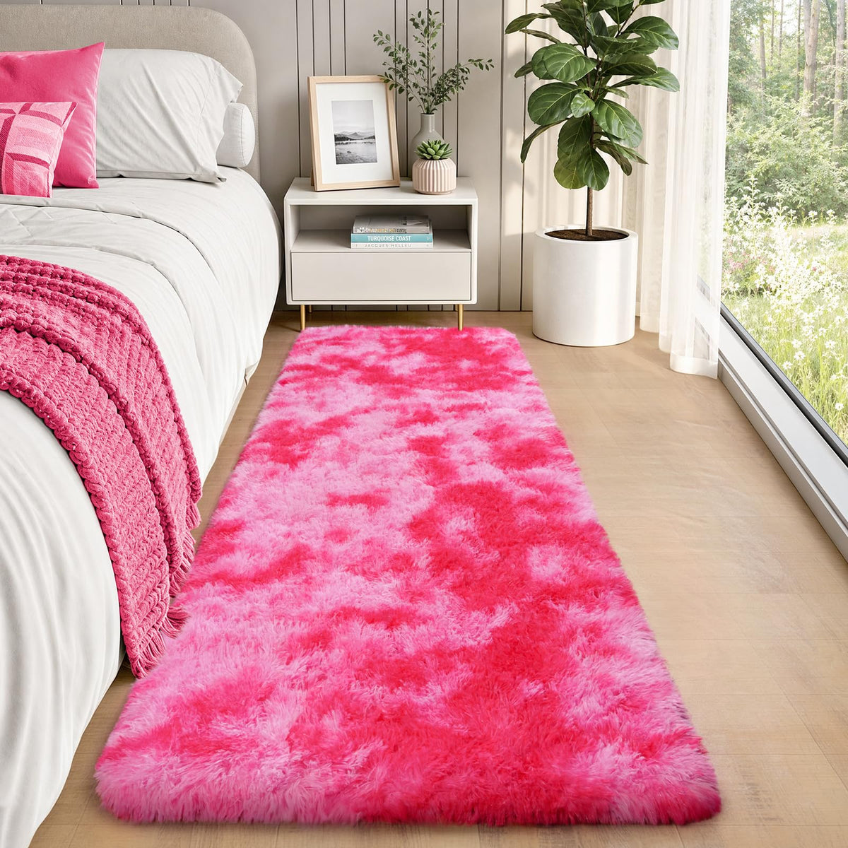 8x10 Shag Area Rug for Living Room, Fluffy Plush Rug Non-Slip Floor Carpet