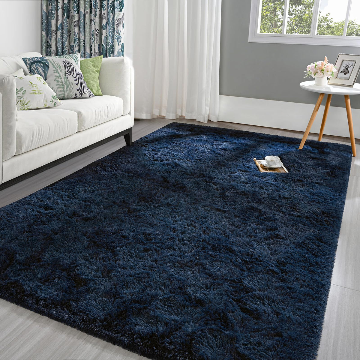 Pettop Fluffy Sage Green Rug for Bedroom Living Room, 6x9 Feet Super Soft Shaggy Plush Fuzzy Rugs for Girls Kids Boys, Non-Slip and Washable Rug for Nursery Classroom, Carpet for Rooms Decor