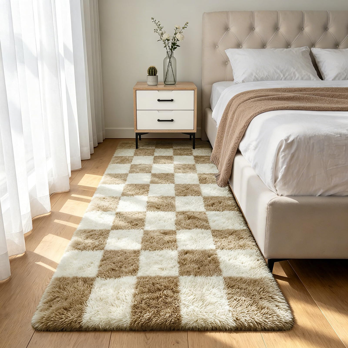 Shag Area Rugs for Bedroom Living Room,8X10 Ultra Soft Fluffy Area Rugs for Dorm,Indoor Carpet Plush Rugs for Living Room Home Decor,Tie-Dye Grey