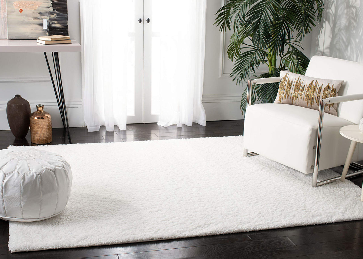 SAFAVIEH August Shag Rug 8'x10', Soft Plush Modern Ivory AUG900C