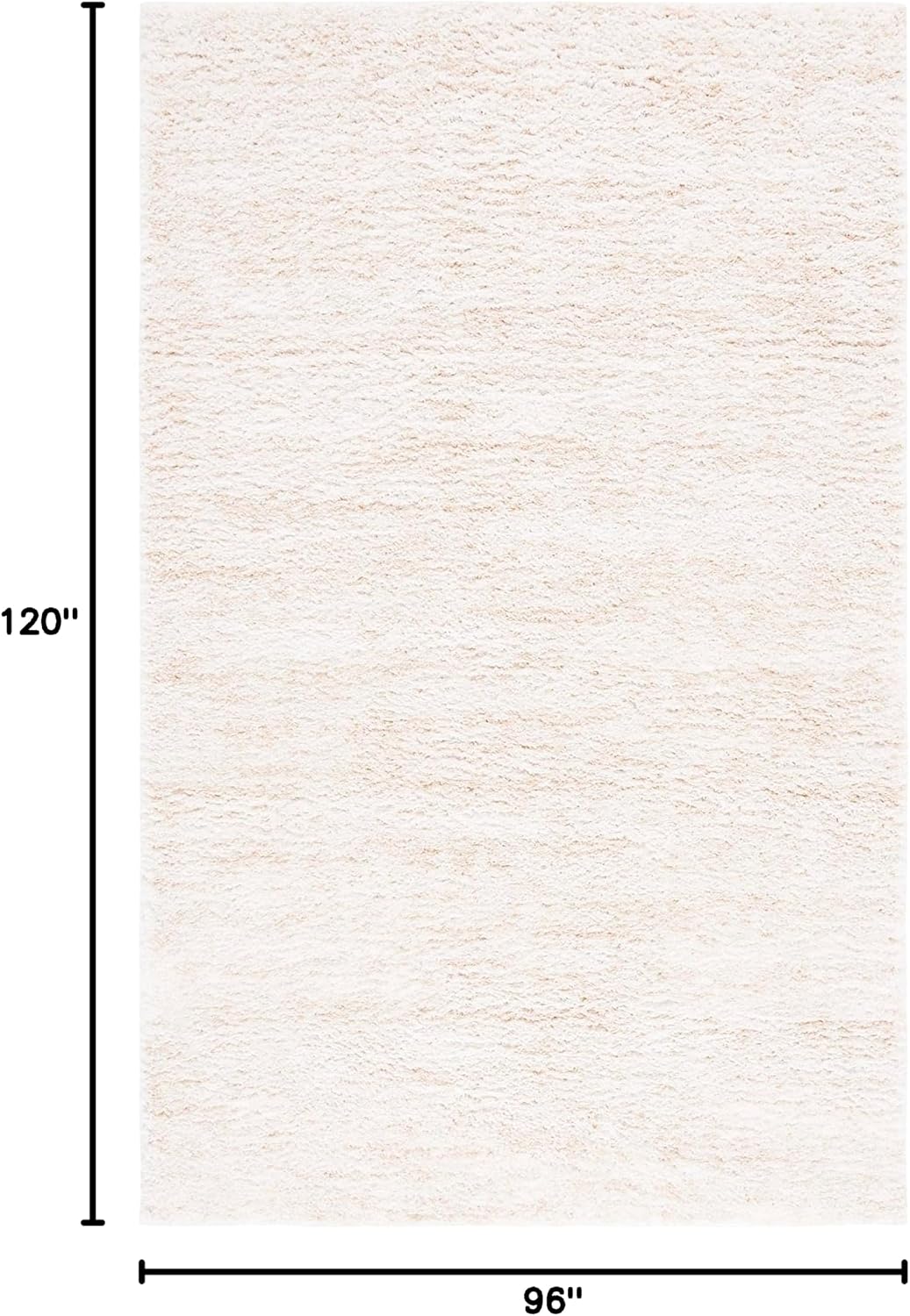 SAFAVIEH Berber Shag Rug 8x10, Large Ivory & Beige BER563A