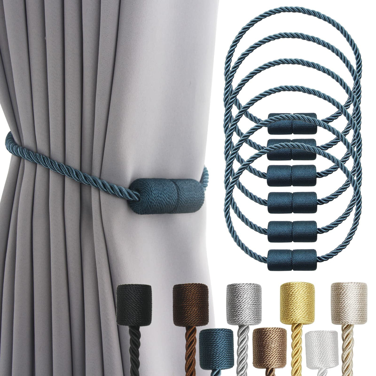 Magnetic Curtain Tiebacks Holdbacks Decorative Tie Backs for Windows Porlau