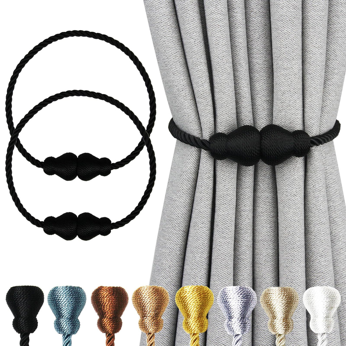 Magnetic Curtain Tiebacks Decorative Curtain Holders for Drapes Nieffeiy