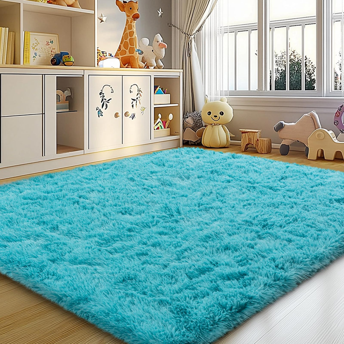 Mugorn Small Soft Shag Rugs for Bedroom, 4x6 Fluffy Area Rugs for Living Room