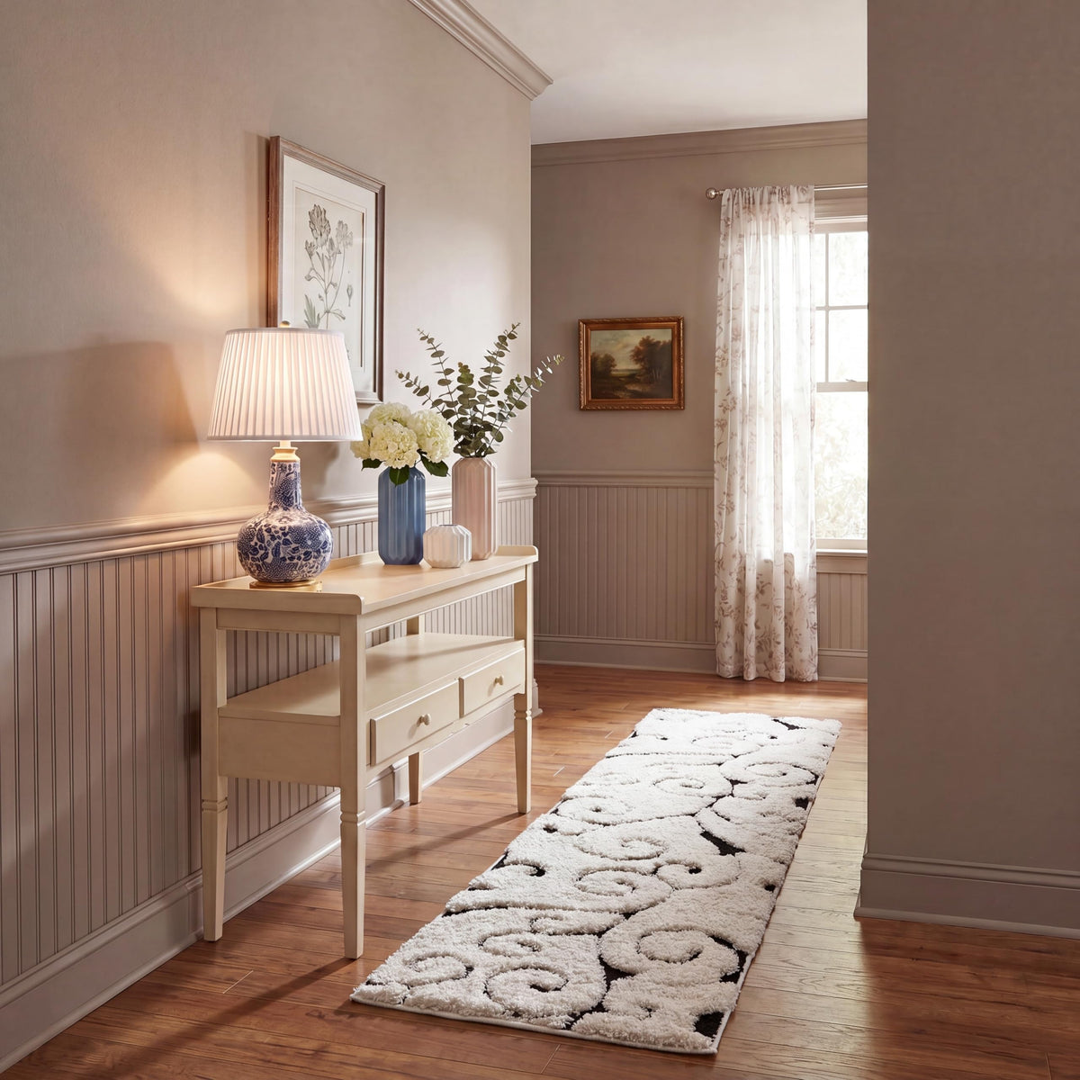 SAFAVIEH Florida Shag Rug 8'x10', Soft Plush Cream & Beige SG455-1113