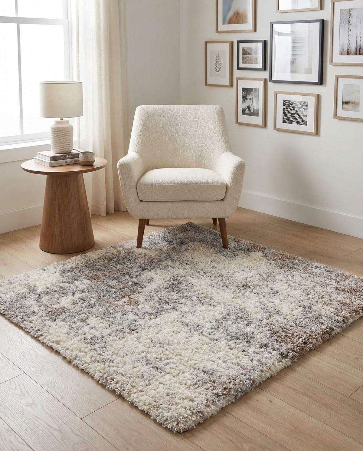 Rugs.com - Soft Touch Shag Rug – 7' 1 x 10' Khaki Shag Rug – Plush Easy-Clean Area Rug, Ideal for Bedrooms, Living Rooms, and Offices
