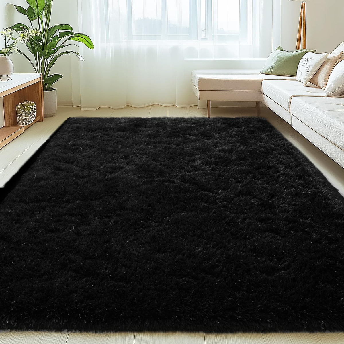 Mugorn 8x10 Area Rugs for Living Room, Large Fluffy Cream White Rugs