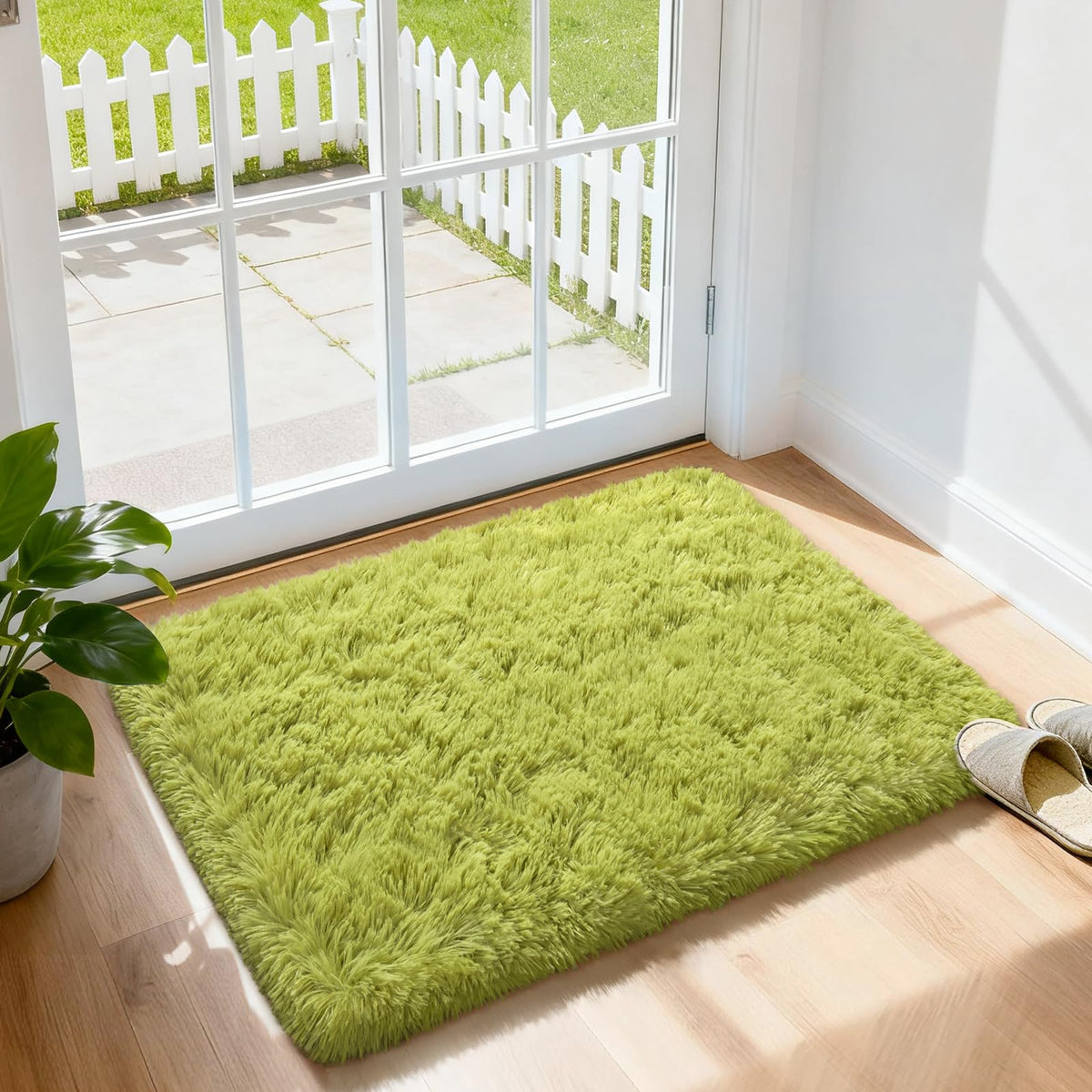 Merelax Soft Modern Indoor Large Shaggy Rug for Livingroom Bedroom Dorm Kids Room Home Decor, Non-Slip Plush Fluffy Furry Fur Area Rugs Comfy Nursery Accent Floor Carpet 9x12 Feet, Black