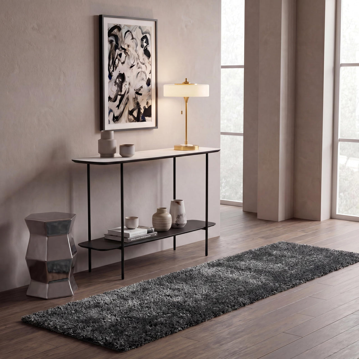 SAFAVIEH August Shag Rug 8'x10', Soft Plush Modern Ivory AUG900C
