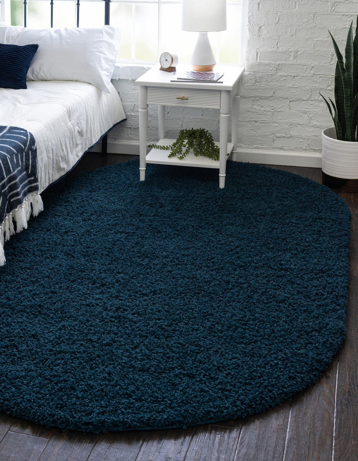 Unique Loom Solid Shag Collection Area Rug (8' x 10' Rectangle, Sandy Brown)