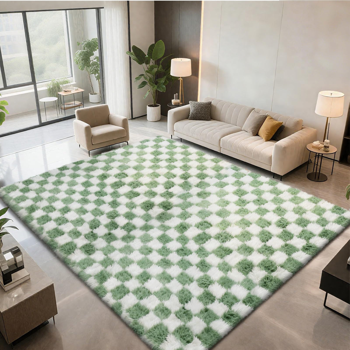 Shag Area Rugs for Bedroom Living Room,8X10 Ultra Soft Fluffy Area Rugs for Dorm,Indoor Carpet Plush Rugs for Living Room Home Decor,Tie-Dye Grey