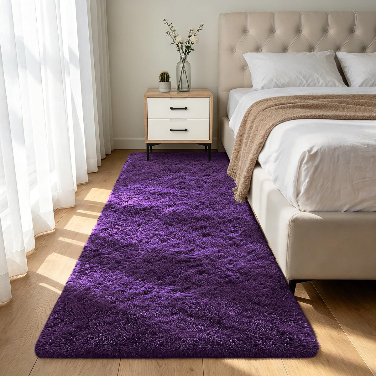 Shag Area Rugs for Bedroom Living Room,8X10 Ultra Soft Fluffy Area Rugs for Dorm,Indoor Carpet Plush Rugs for Living Room Home Decor,Tie-Dye Grey