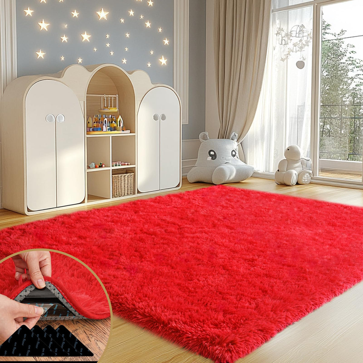 Mugorn Small Soft Shag Rugs for Bedroom, 4x6 Fluffy Area Rugs for Living Room