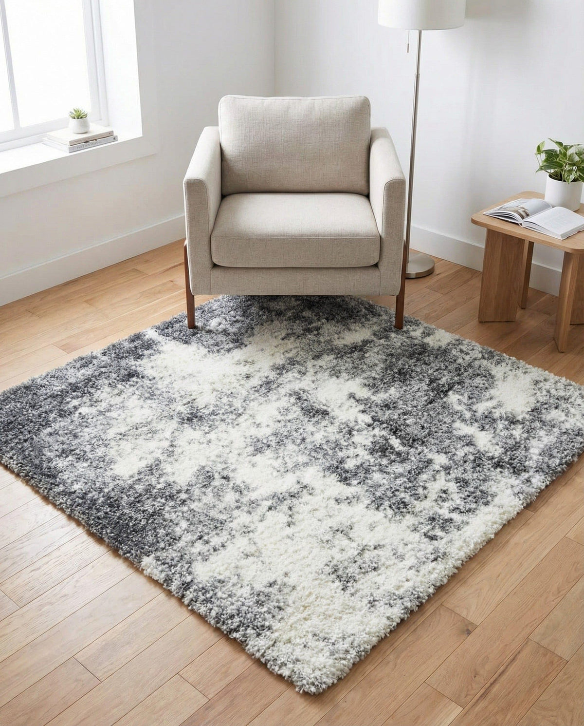 Rugs.com - Soft Touch Shag Rug – 7' 1 x 10' Khaki Shag Rug – Plush Easy-Clean Area Rug, Ideal for Bedrooms, Living Rooms, and Offices