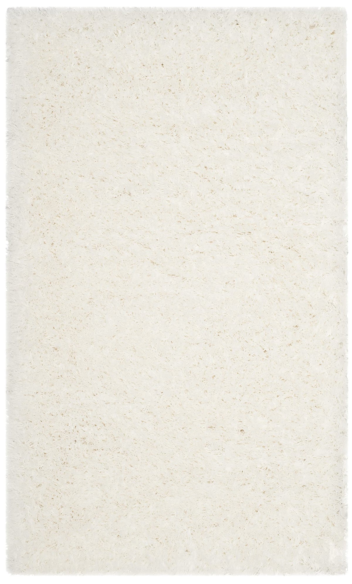 SAFAVIEH Polar Shag Collection Area Rug - 4' Round, Light Beige, Solid Glam Design, Non-Shedding & Easy Care, 3-inch Thick Ideal for High Traffic Areas in Living Room, Bedroom (PSG800A)