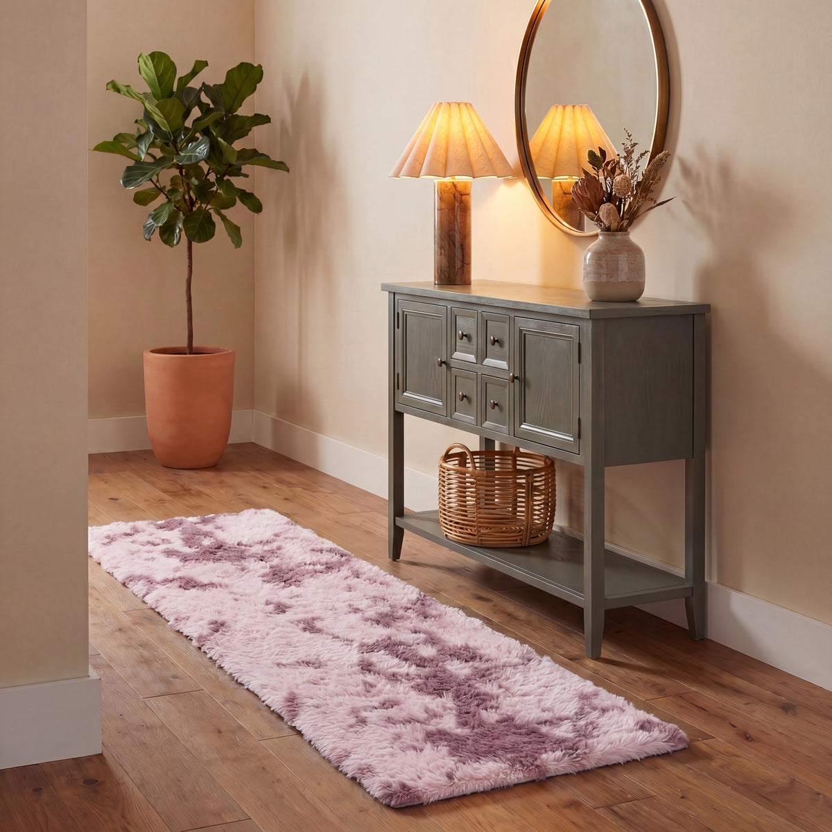SAFAVIEH Rainbow Shag Collection Area Rug - 8' x 10', Light Beige, Slip Resistant, Non-Shedding & Easy Care, 1.6-inch Thick, Ideal for Living Room, Bedroom, Home Office, Dining Space (RBO100A-8)
