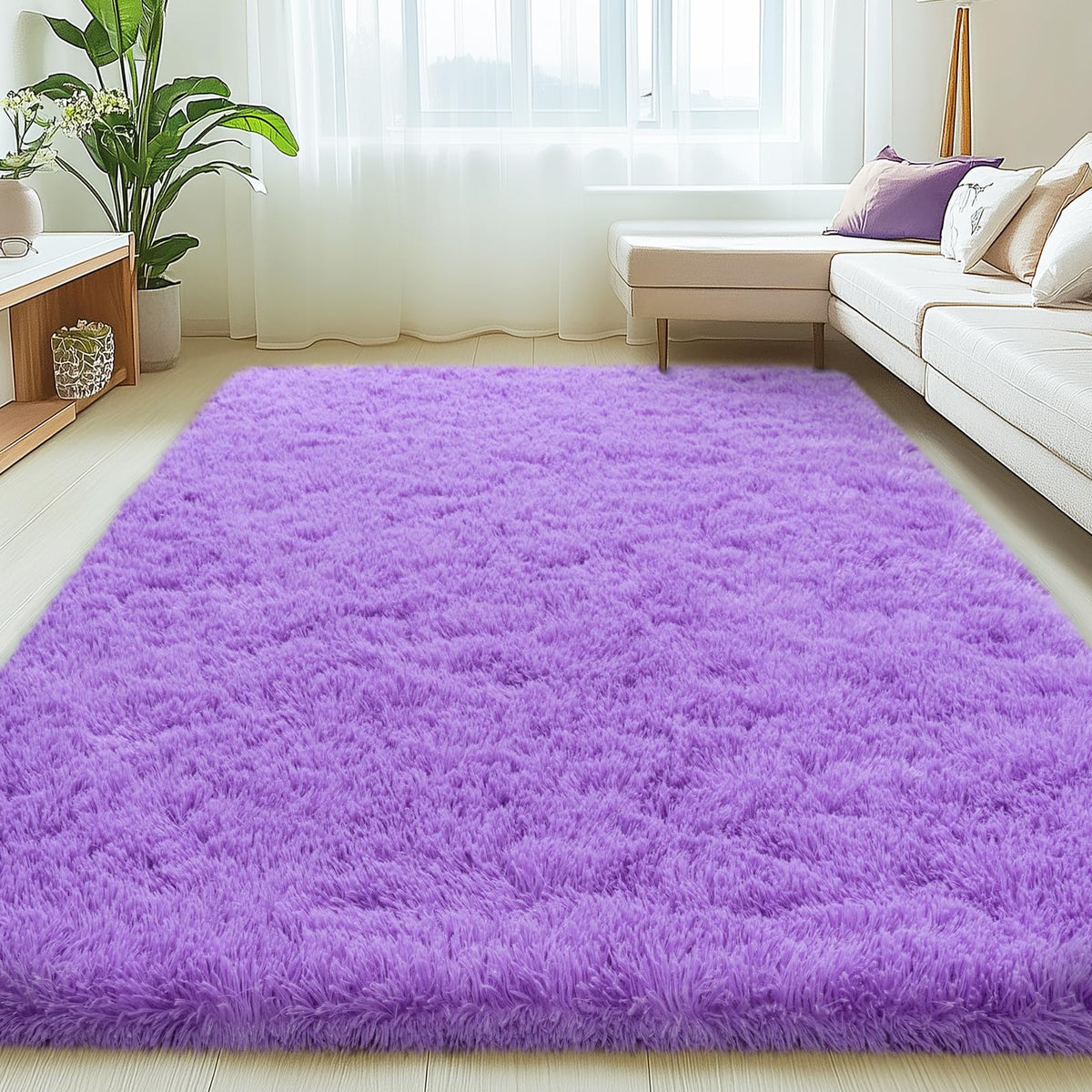 Mugorn 8x10 Area Rugs for Living Room, Large Fluffy Cream White Rugs