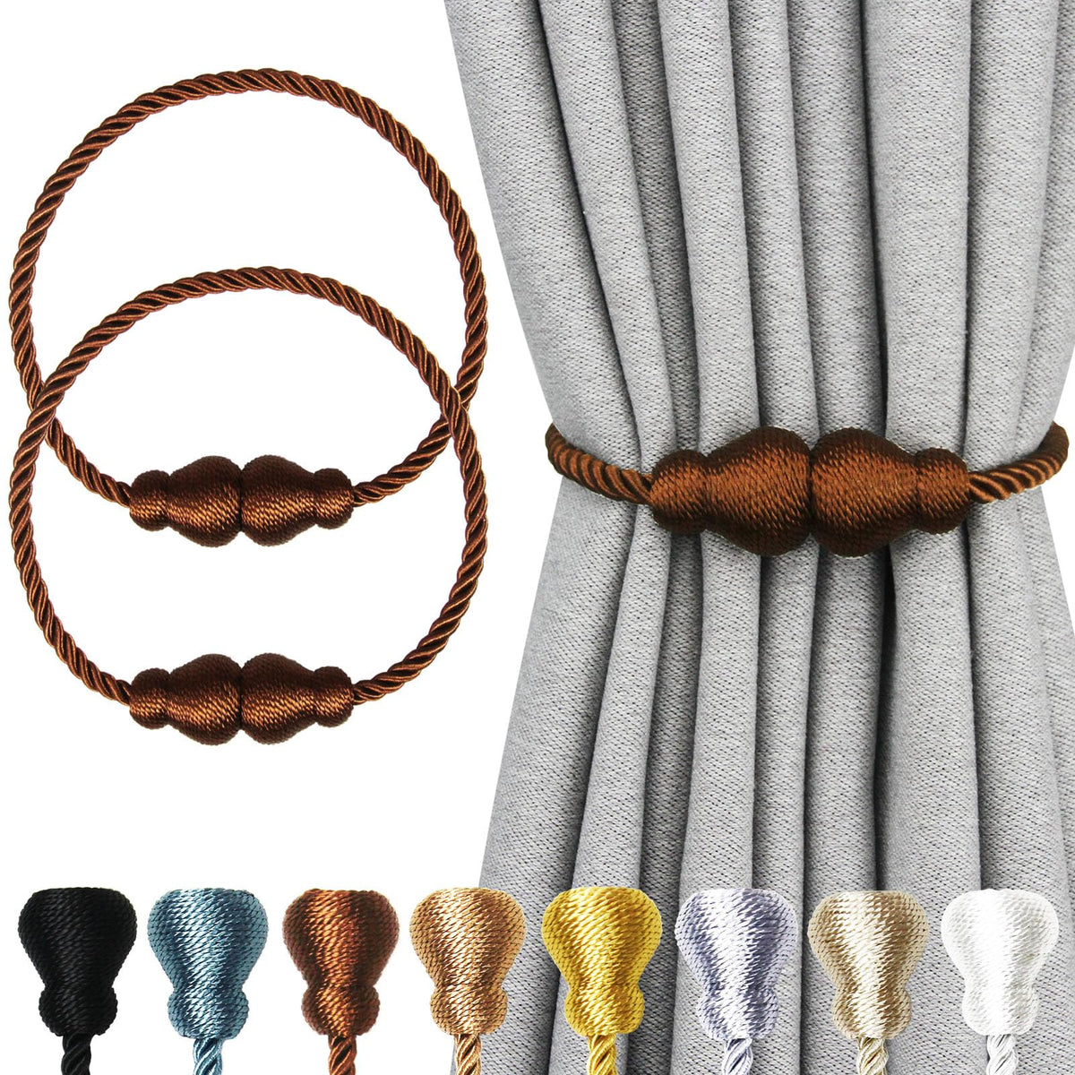 Magnetic Curtain Tiebacks Decorative Curtain Holders for Drapes Nieffeiy