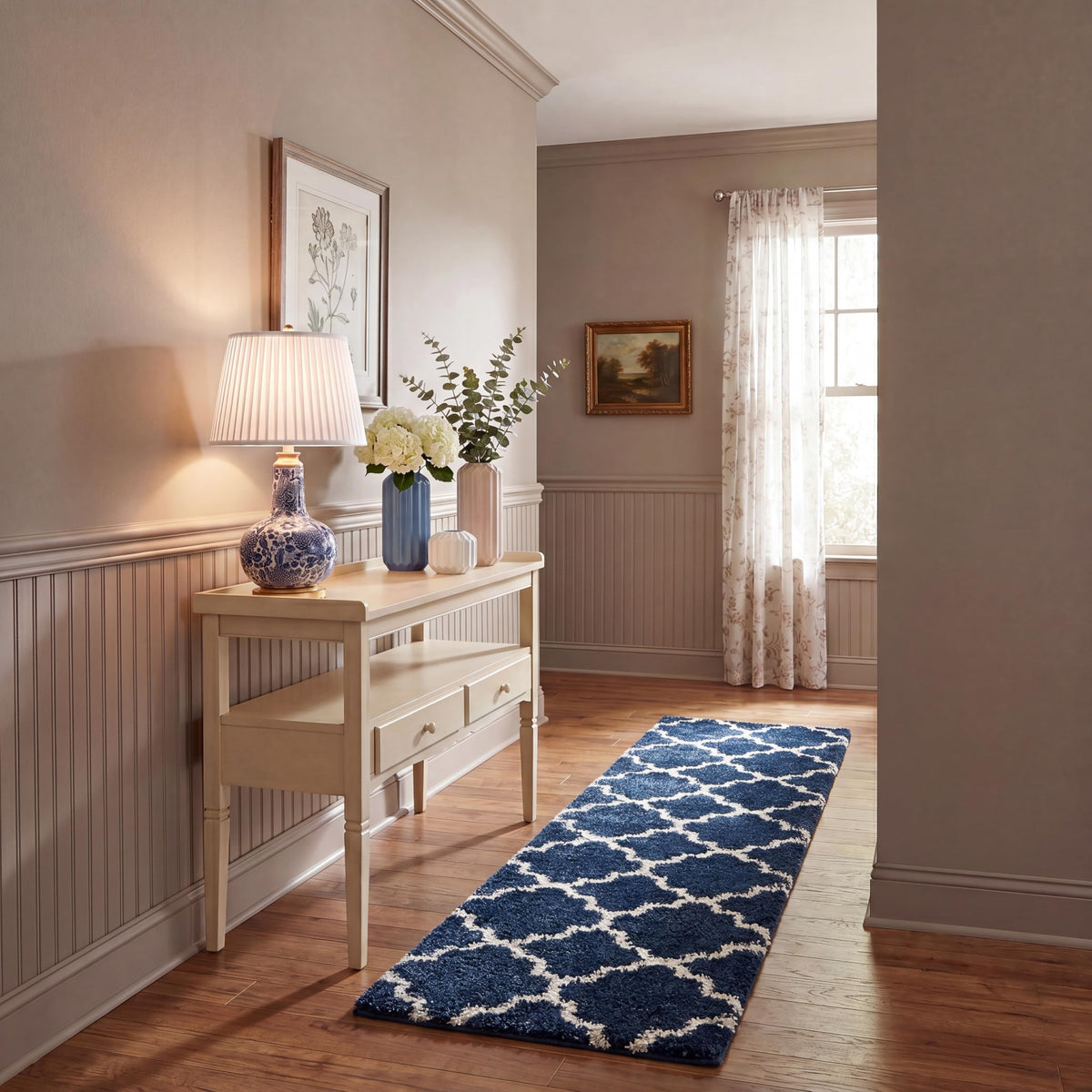 SAFAVIEH Hudson Shag Rug 9'x12', Soft Plush Modern Navy & Ivory SGH282C