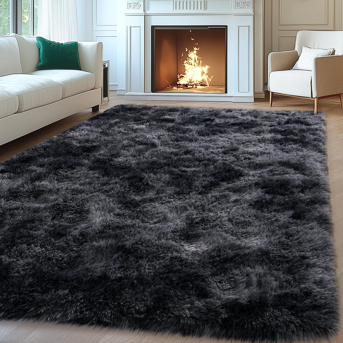 Mugorn 8x10 Area Rugs for Living Room, Large Fluffy Cream White Rugs