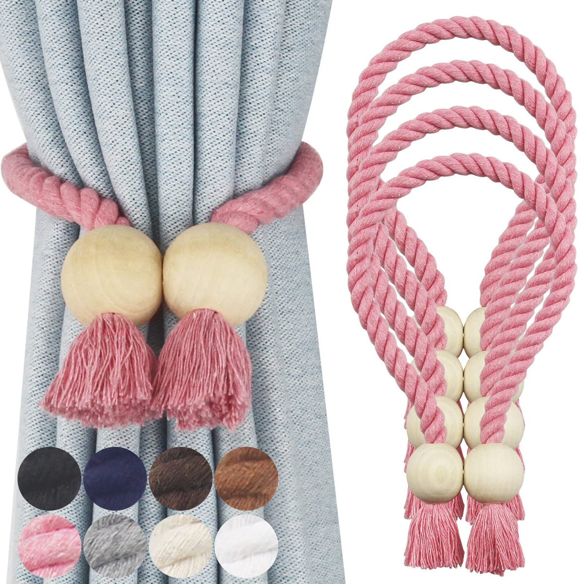 Magnetic Curtain Tiebacks Decorative Tie Back Drapes Holdbacks Nieffeiy