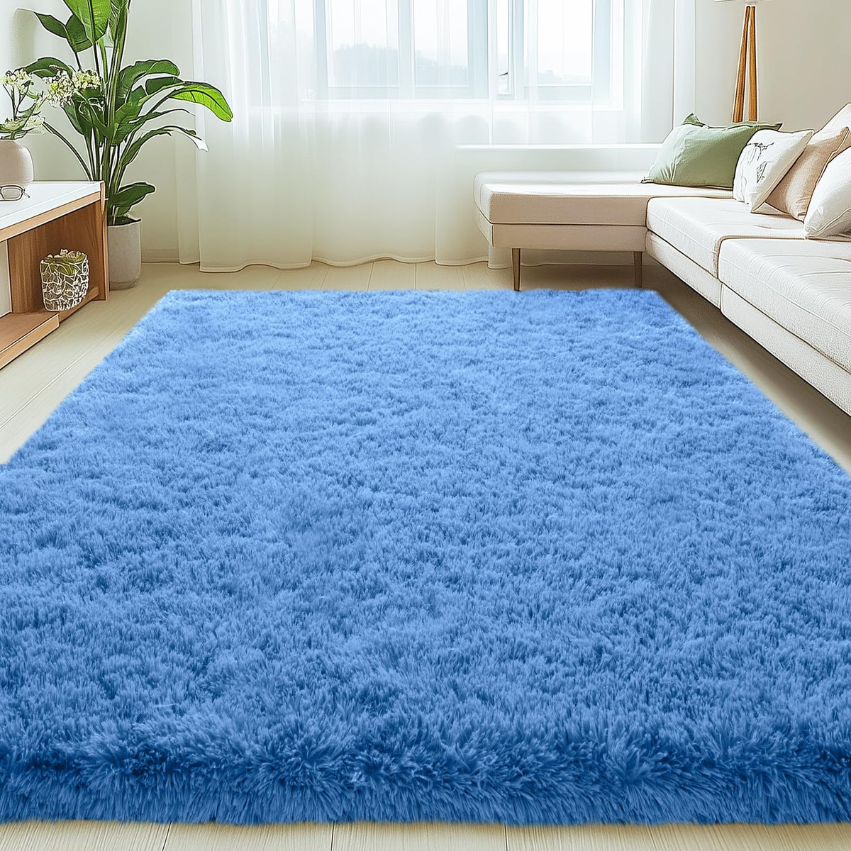 Mugorn 8x10 Area Rugs for Living Room, Large Fluffy Cream White Rugs