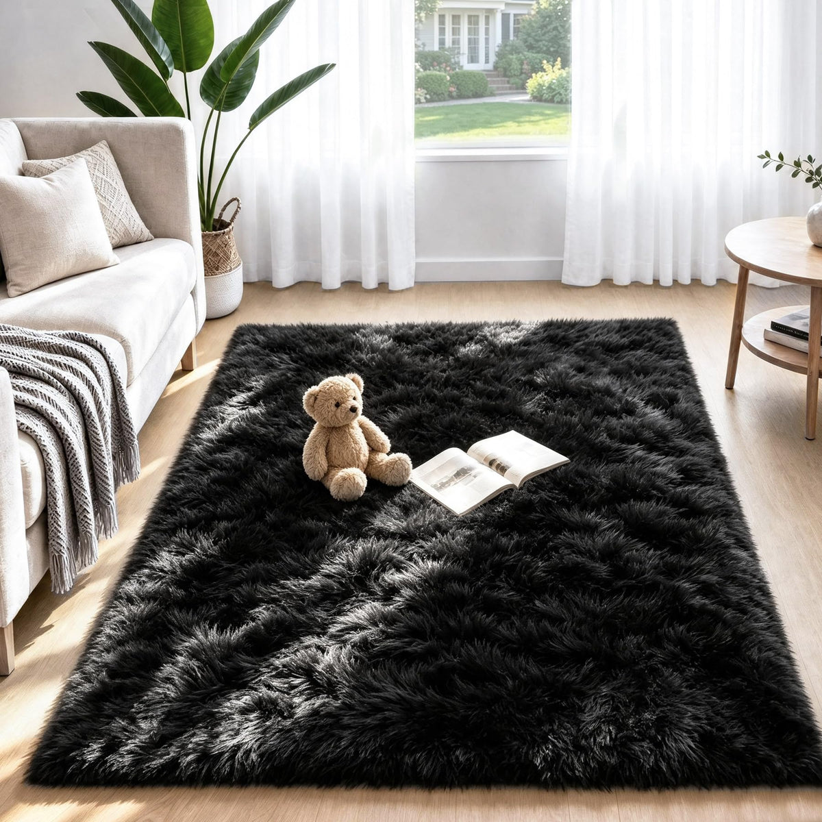 8x10 Area Rugs for Living Room: Soft Camel Fluffy Rug Shag Washable Rug Plush Fuzzy Indoor Carpet for Bedroom Nursery Playroom Girls Boys Kids Room (Camel, 8'x10')